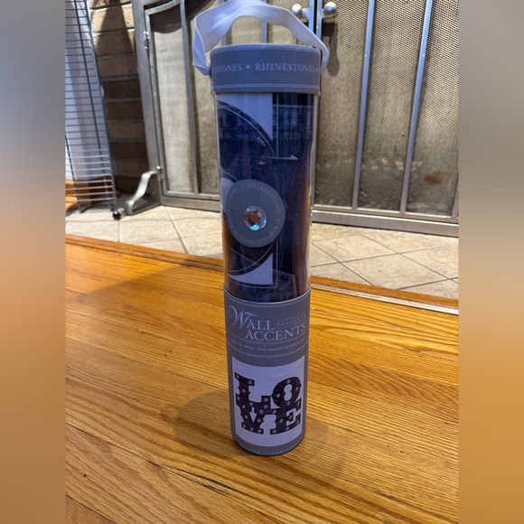 NWT Designer Wall Accents 23.62x12.59in Denim Love with 50 Rhinestone Wall Decal - Picture 1 of 4